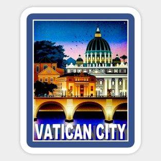 Vatican City The Holy See Travel and Tourism Vintage Poster Print Sticker